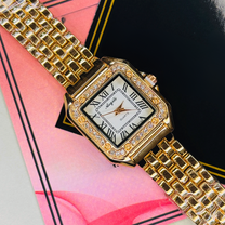 All Rosegold zircon Santos Watch