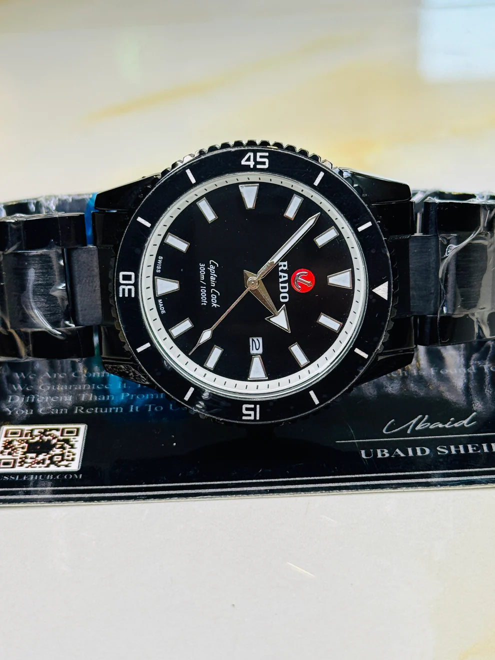 All Black Rado Captain Cook Watch